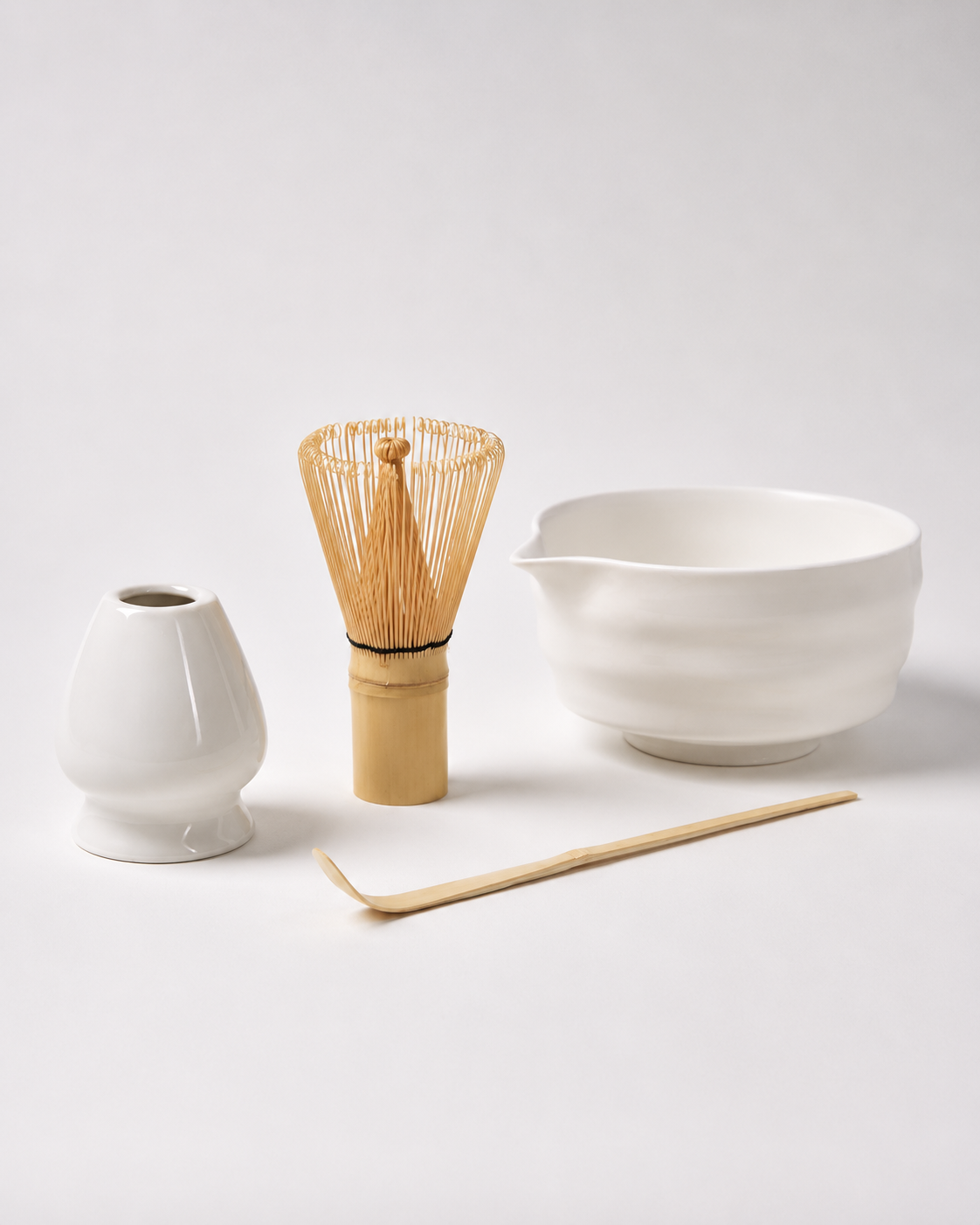 Premium Matcha Kit - Weiss Keramik (4-Teilig)
